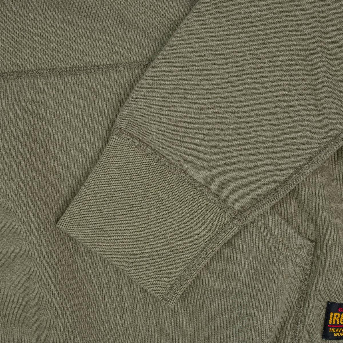 IHSW-49-OLV - 14oz Ultra Heavyweight Loopwheel Cotton Hoodie Olive