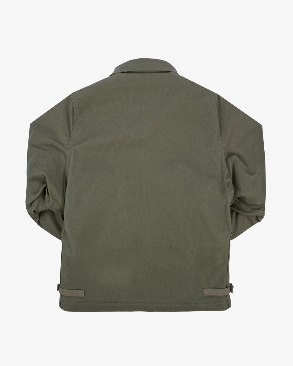 FW24 - IHM-45-GRN - Oiled Whipcord A2 Deck Jacket - Army Green