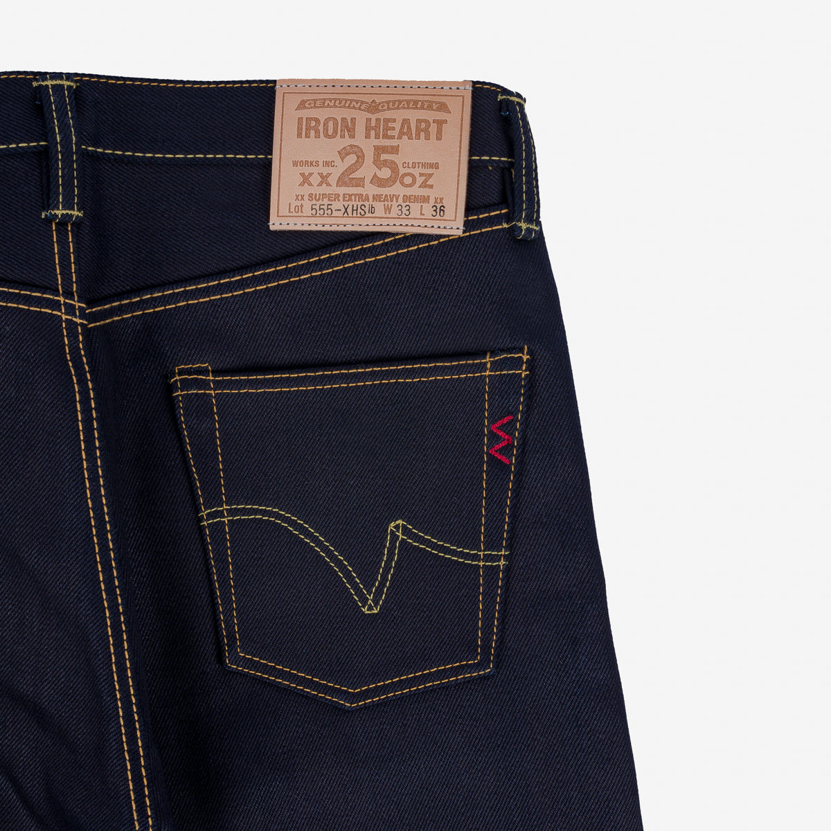 IH-555-XHSib - 25oz Selvedge Denim Super Slim Cut Jeans - Indigo/Black