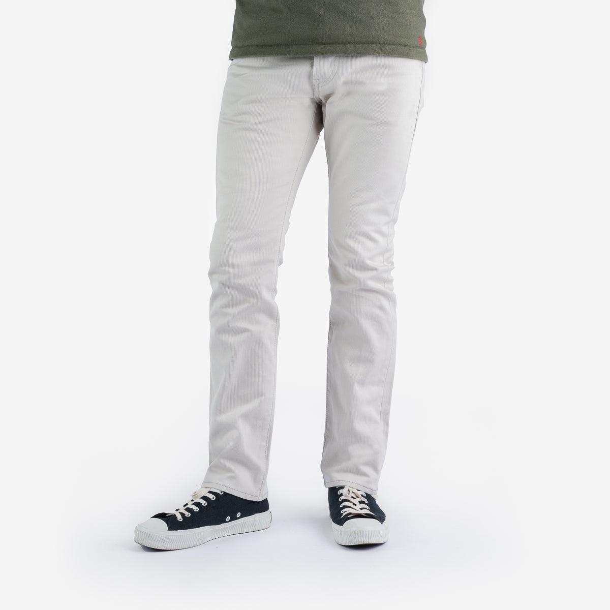 IH-555-PIQ - 14oz Cotton Piqué Super Slim Cut Jeans - Ecru