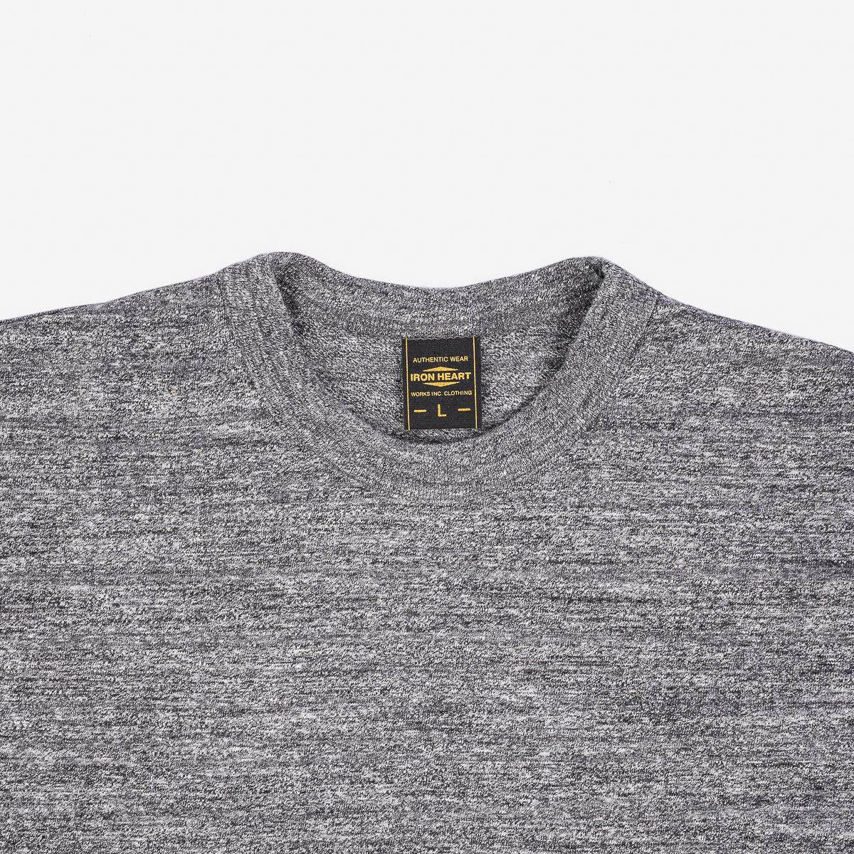 IHT-1610L-GRY - 6.5oz Loopwheel Crew Neck T-Shirt Grey