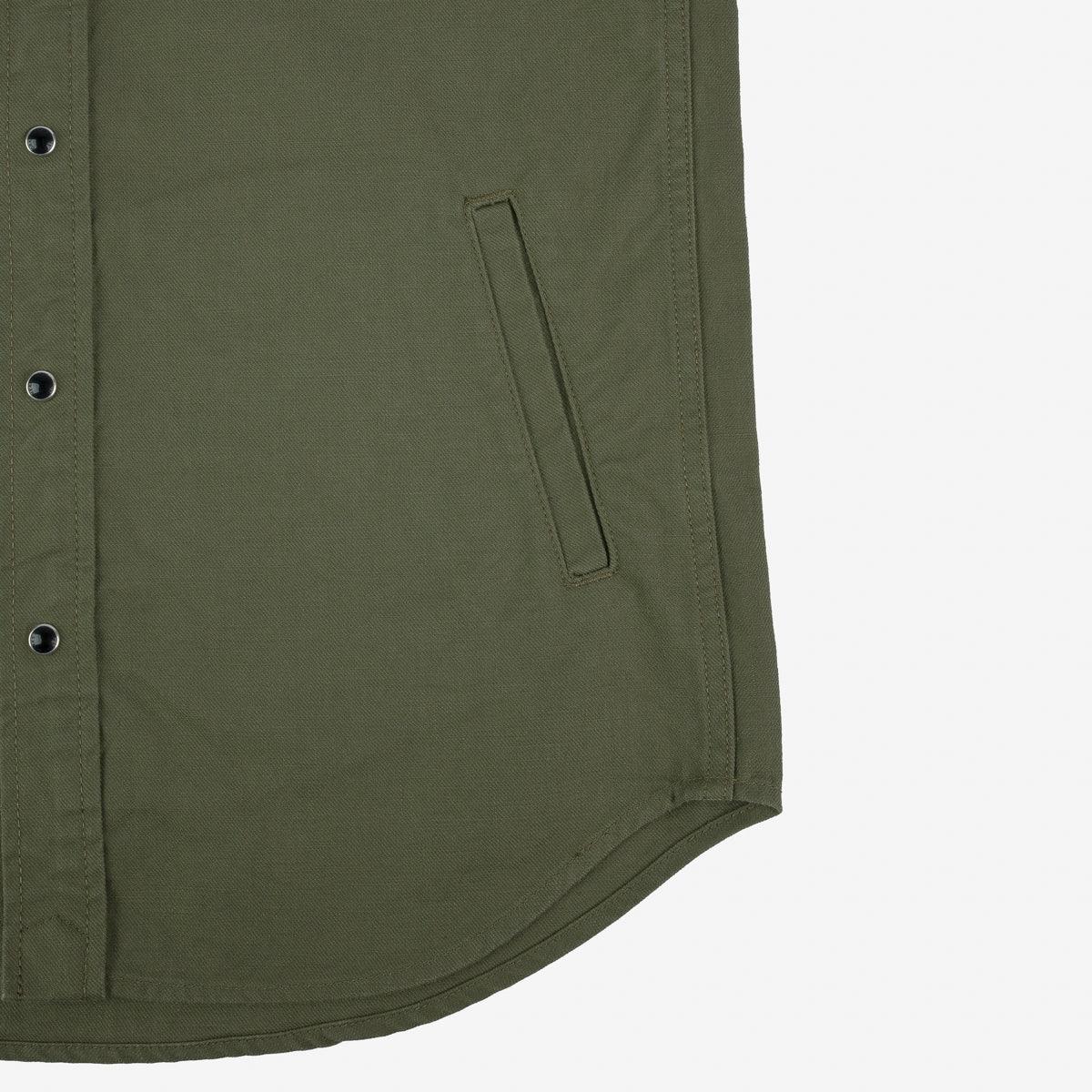 IHSH-381-OLV - 9oz Military Serge CPO Shirt - Olive