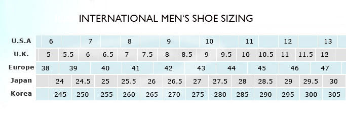 International Shoe Size Chart