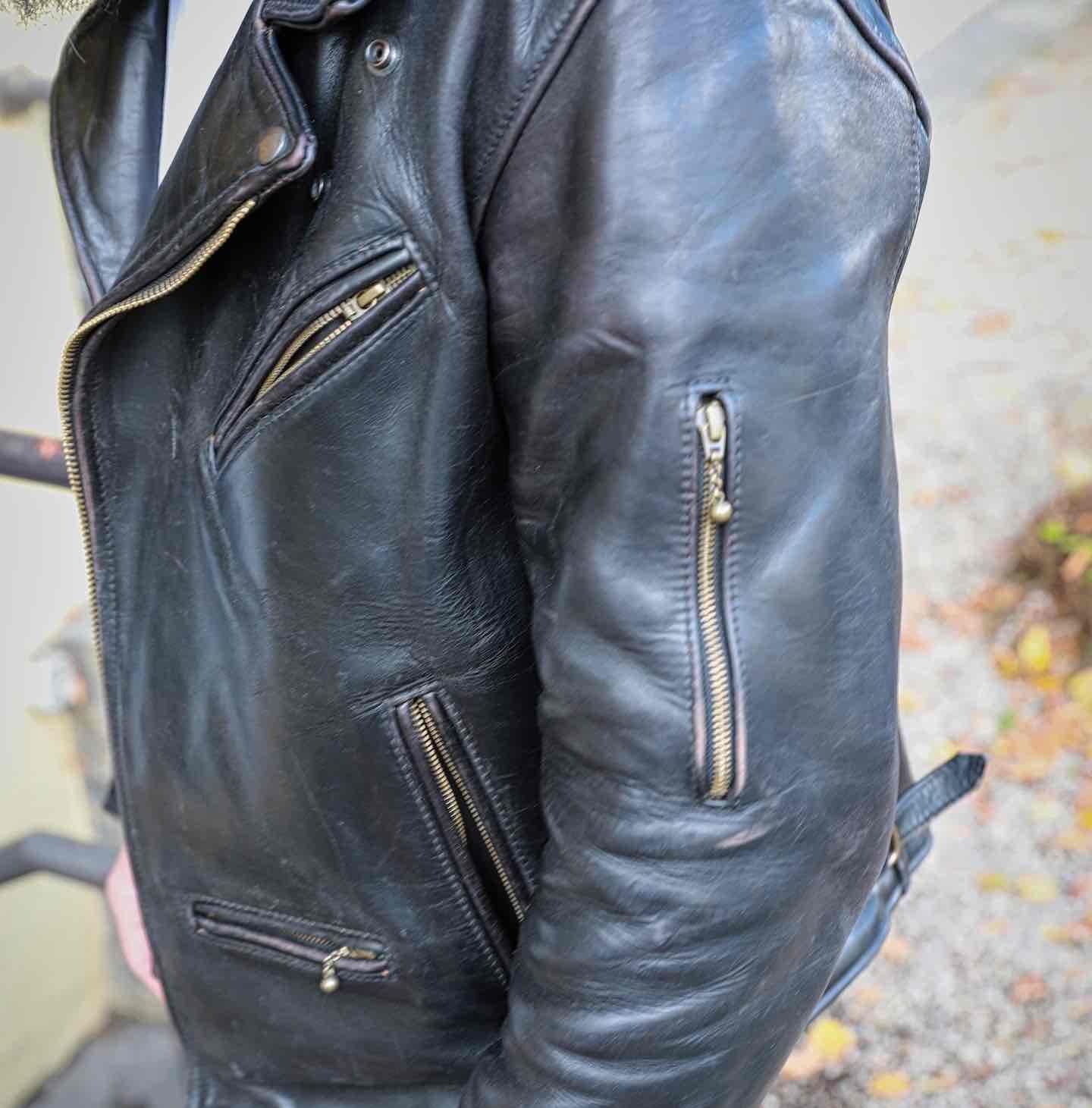 SB-BR-HO-BLK - Simmons Bilt „Brando“ Jacket Japanese Horsehide - Black