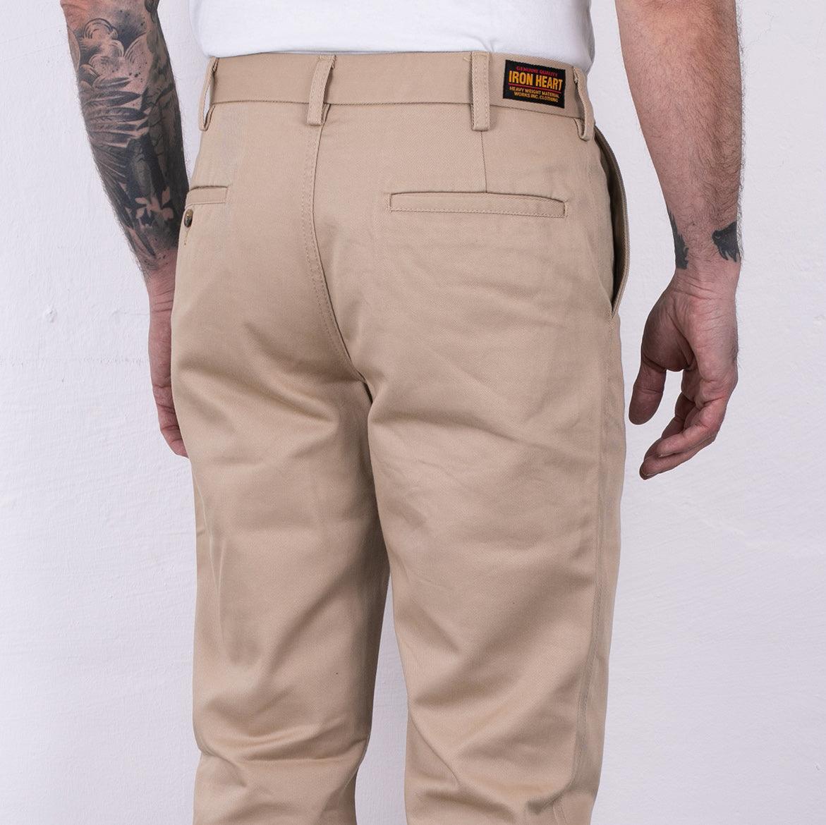 IH-730-KHA - 12oz Heavy Cotton Regular Fit Chinos Khaki