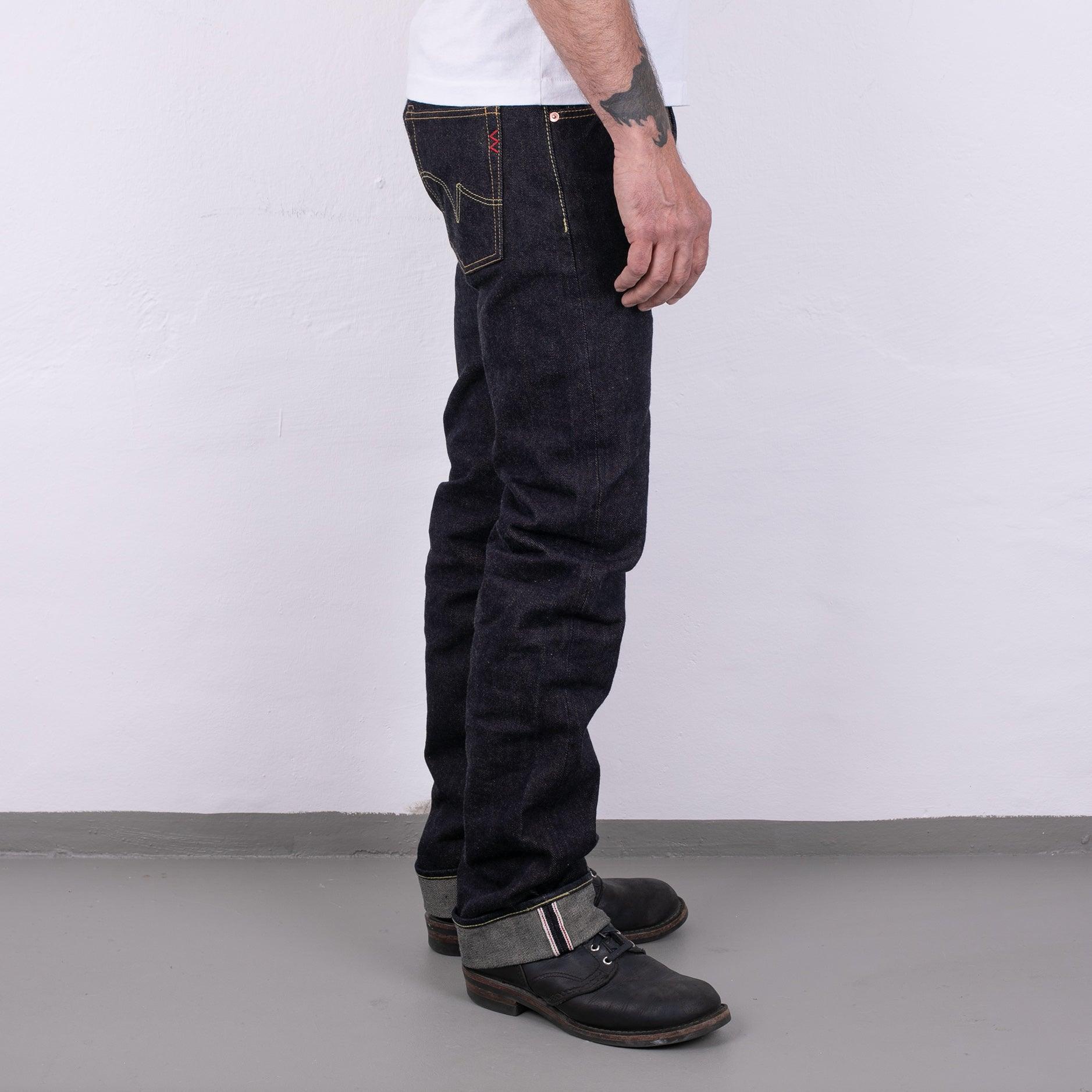 IH-666S-19L - 19oz Left Hand Twill Selvedge Denim Slim Straight Cut Jeans Indigo