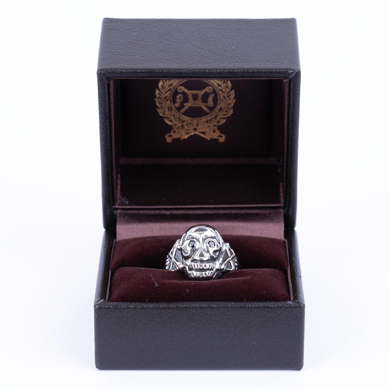 Peanuts & Co SKULL POISON Ring - Silver/ Zirconia Black