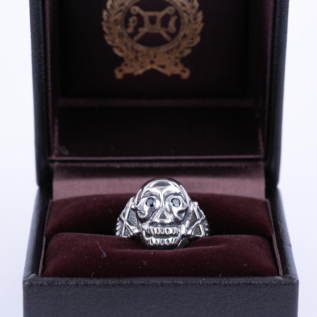 Peanuts & Co SKULL POISON Ring - Silver/ Zirconia Black