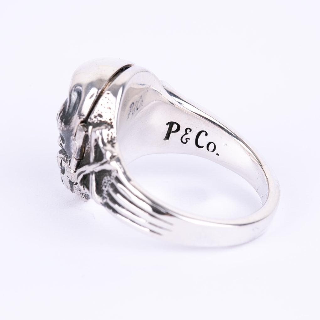 Peanuts & Co SKULL POISON Ring - Silver/ Zirconia Black