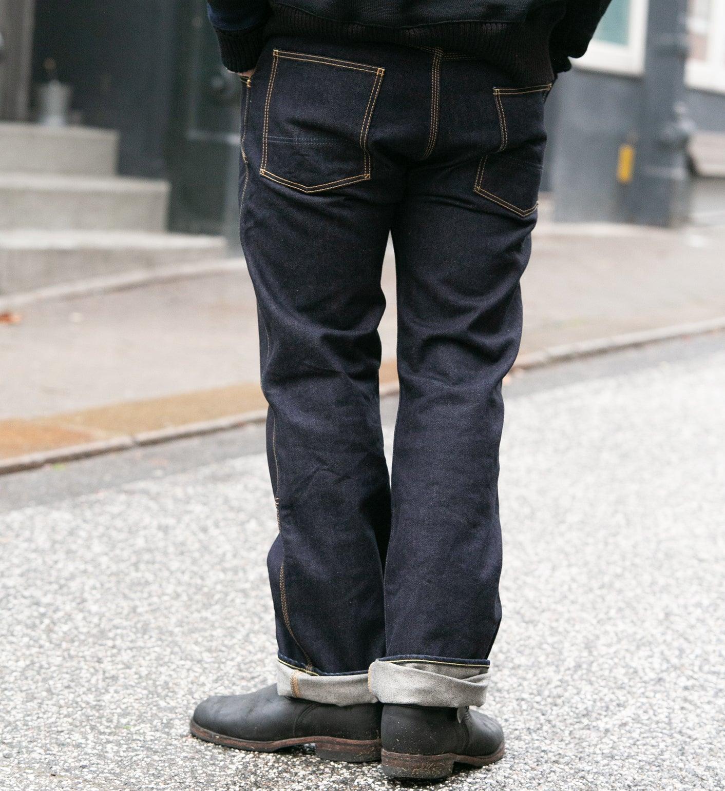 IH-828-IND - 14oz Selvedge Double Knee Work Pants - Indigo