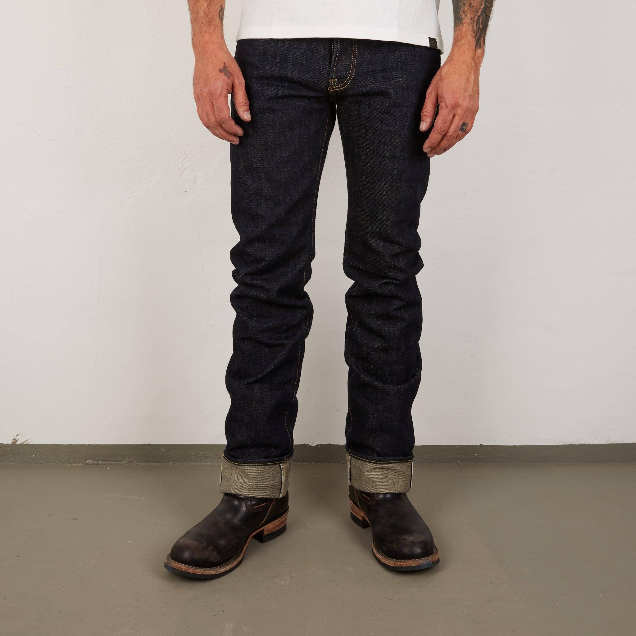 IH-666S-21 - 21oz Selvedge Denim Slim Straight Cut Jeans Indigo