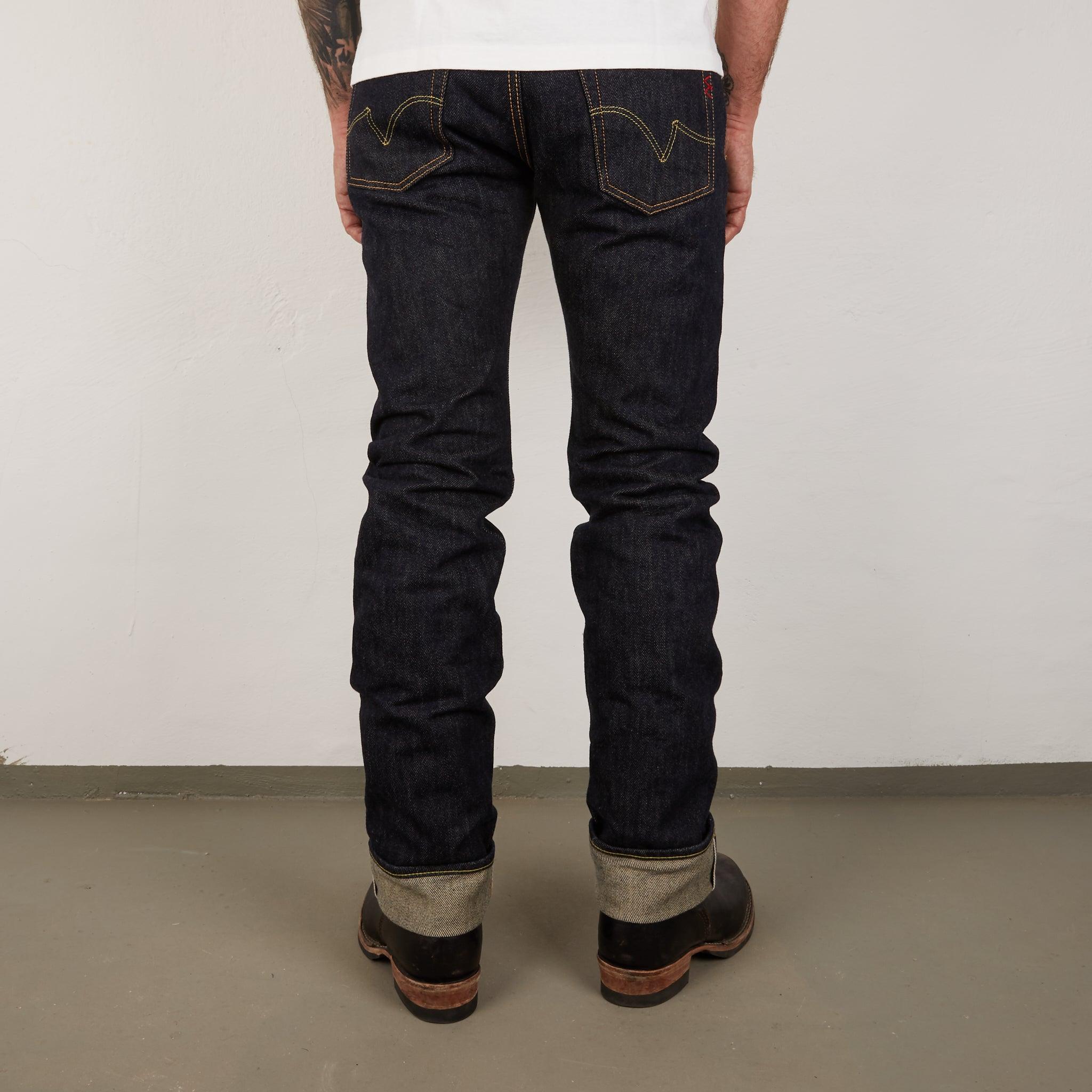 IH-666S-21 - 21oz Selvedge Denim Slim Straight Cut Jeans Indigo