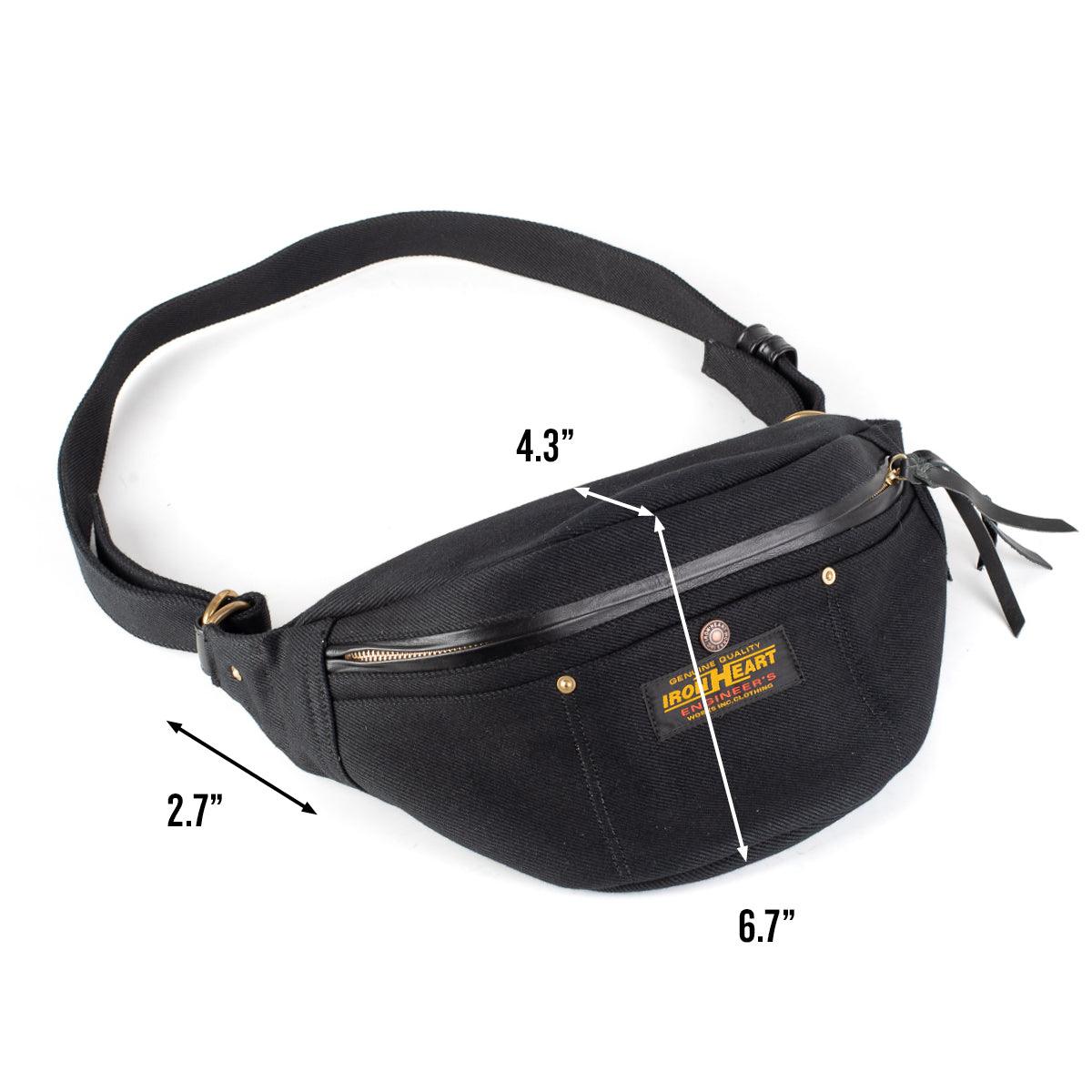 IHE-37 -  21oz Denim Waist Bag - Superblack