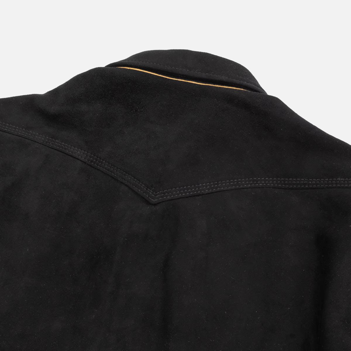 IHSB-BIGBUCK-BLK - Deerskin Western Shirt 'The Big Buck' Black