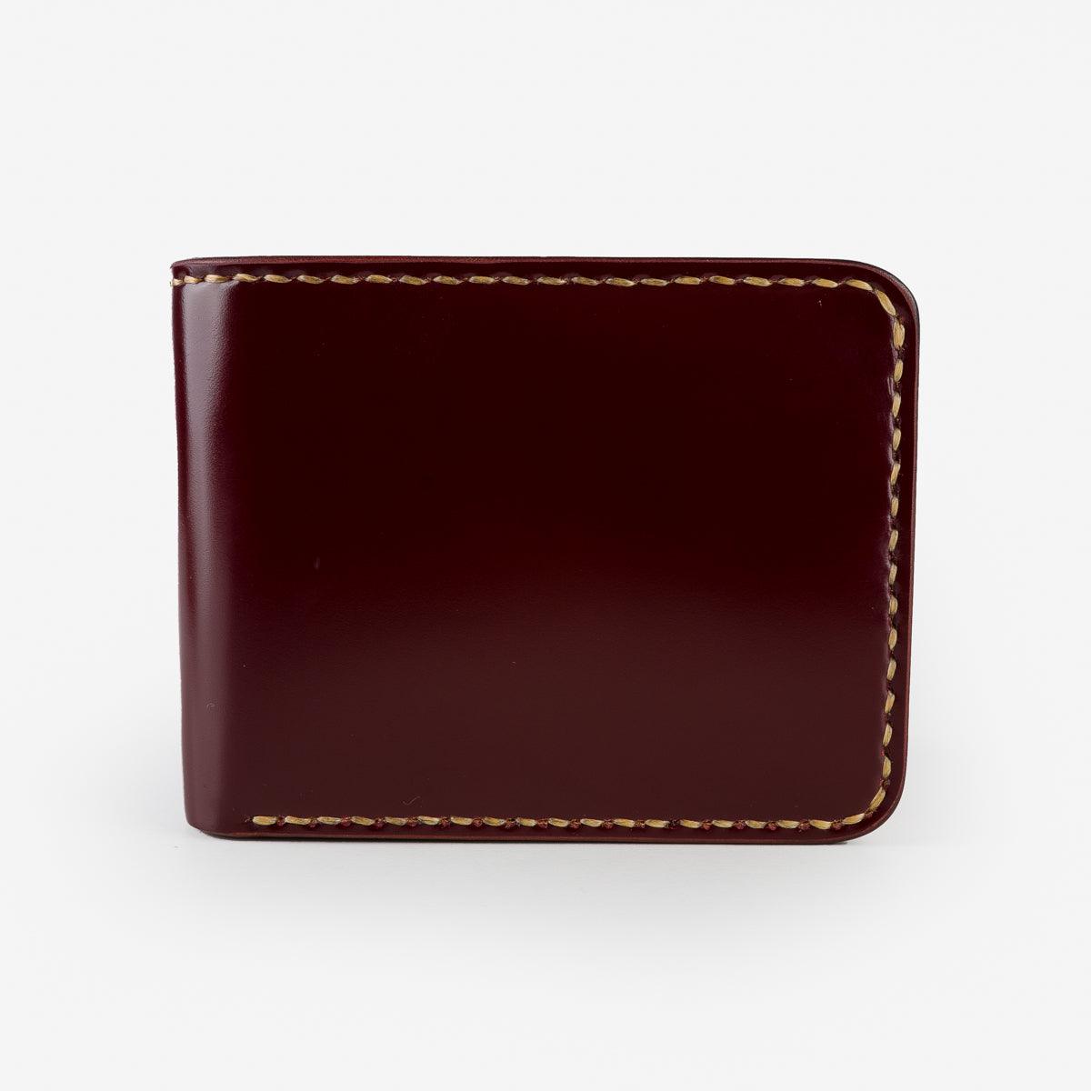 IHG-071-OXB - Slimline Small Shell Cordovan Wallet Oxblood