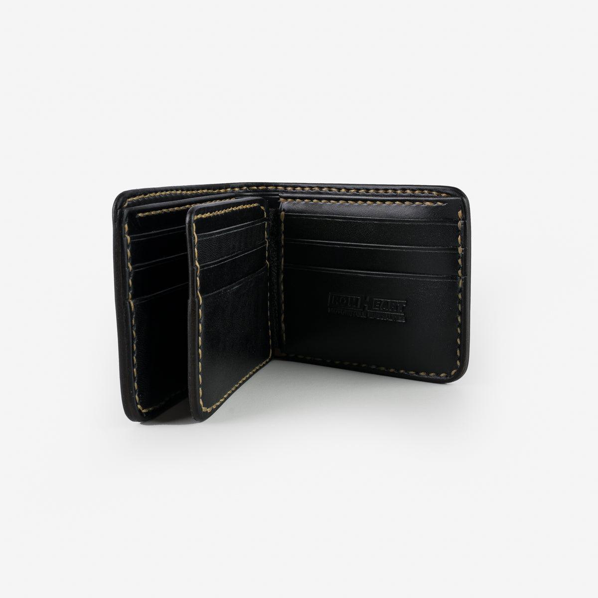 IHG-071-BLK - Slimline Small Shell Cordovan Wallet - Black