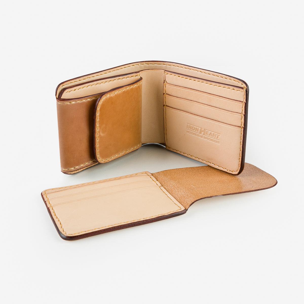 IHG-01-NAT - Small Shell Cordovan Wallet - Natural