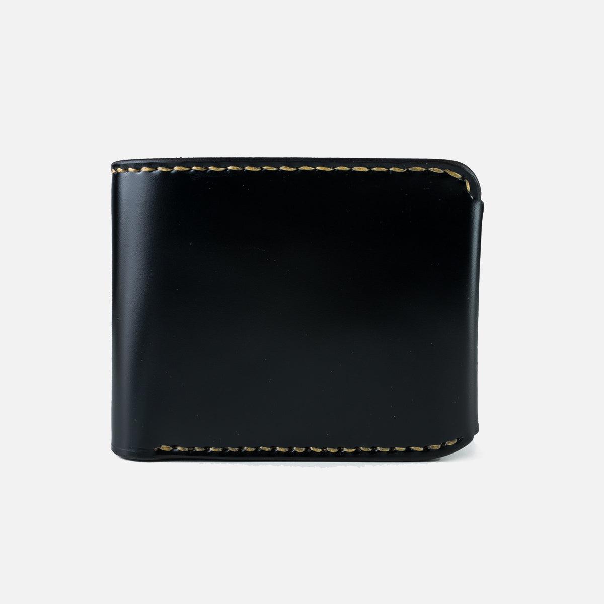 IHG-01-BLK - Small Shell Cordovan Wallet - Black