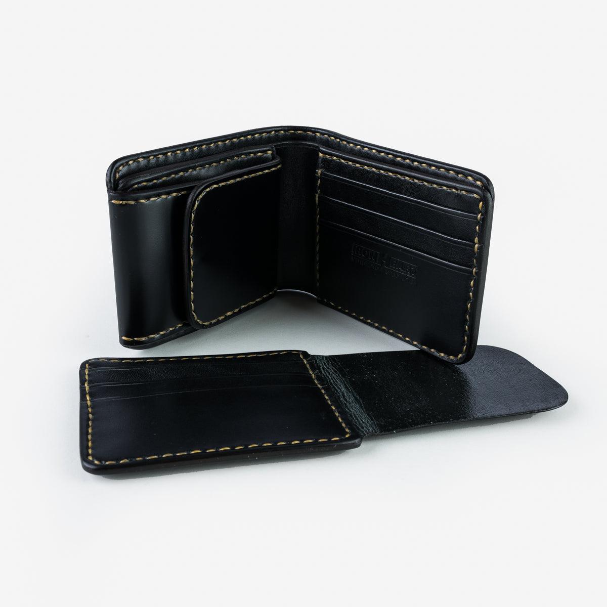 IHG-01-BLK - Small Shell Cordovan Wallet - Black