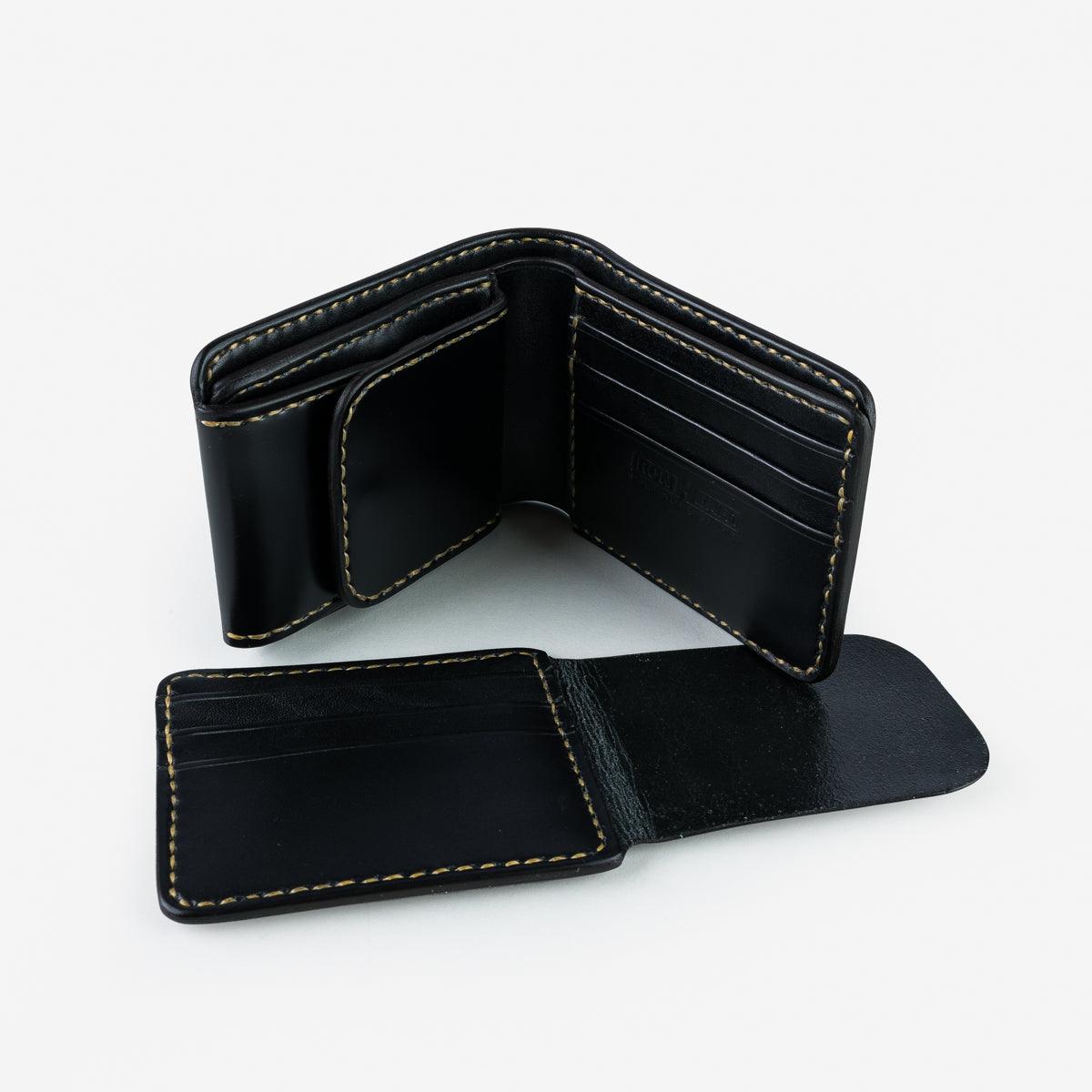 IHG-01-BLK - Small Shell Cordovan Wallet - Black