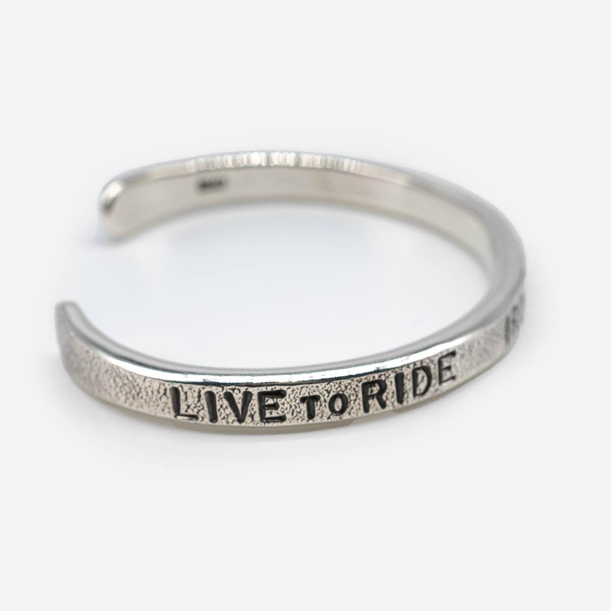 IHSI-30 -  Iron Heart Hard Strike Bangle - Sterling Silver