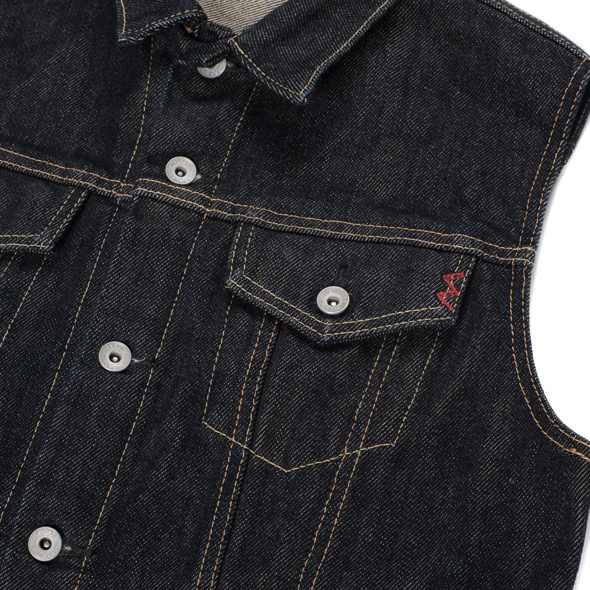 IH-526SV - 21oz Selvedge Denim Modified Type III Vest - Indigo