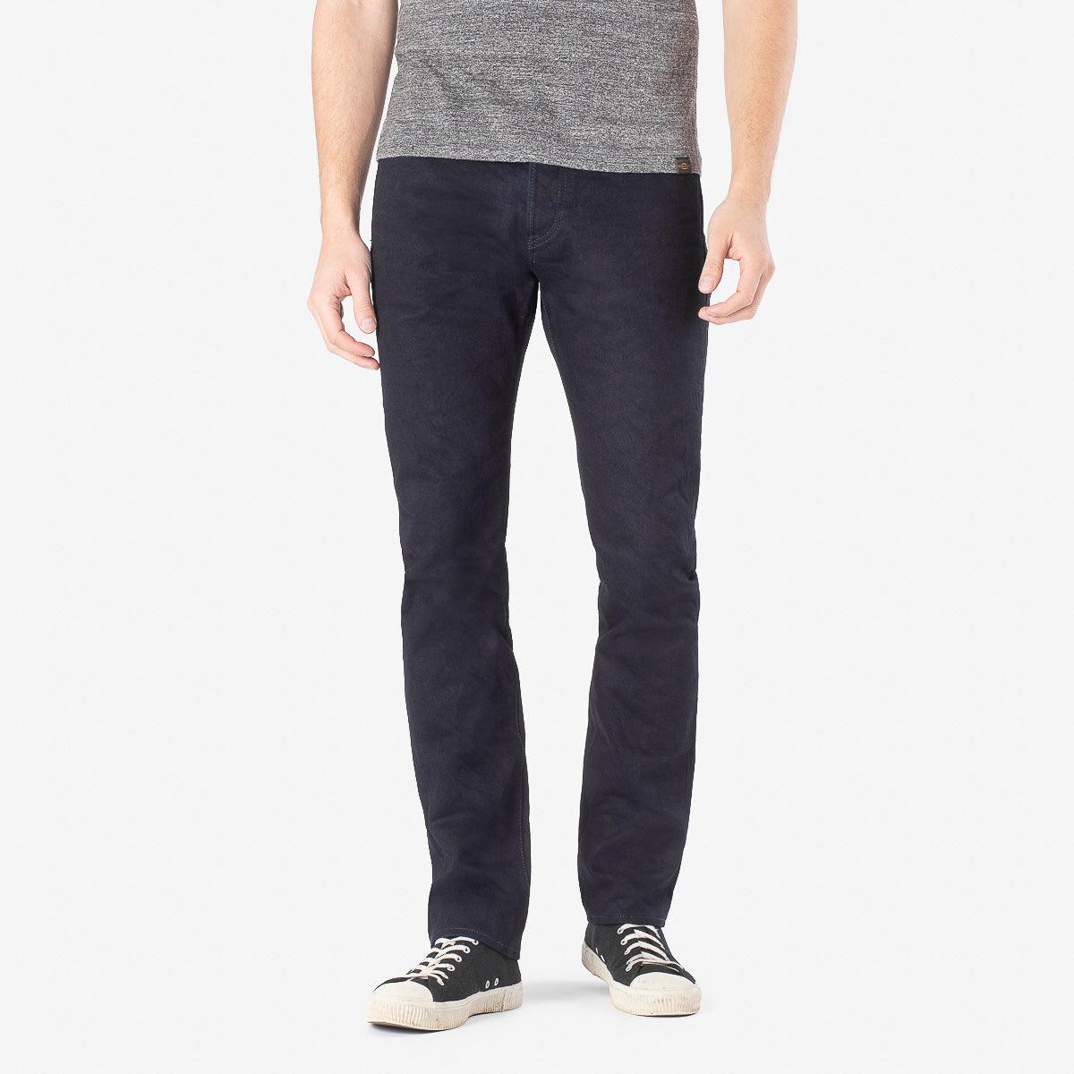 IH-555S-142ib - 14oz Selvedge Denim Super Slim Cut Jeans Indigo/Black