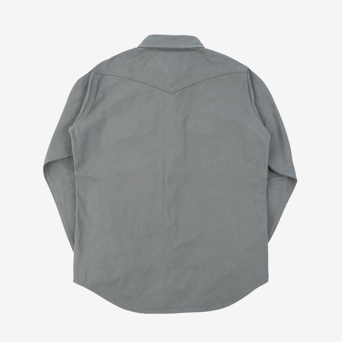 IHSH-235-GRY - 13oz Military Serge Western Shirt - Grey