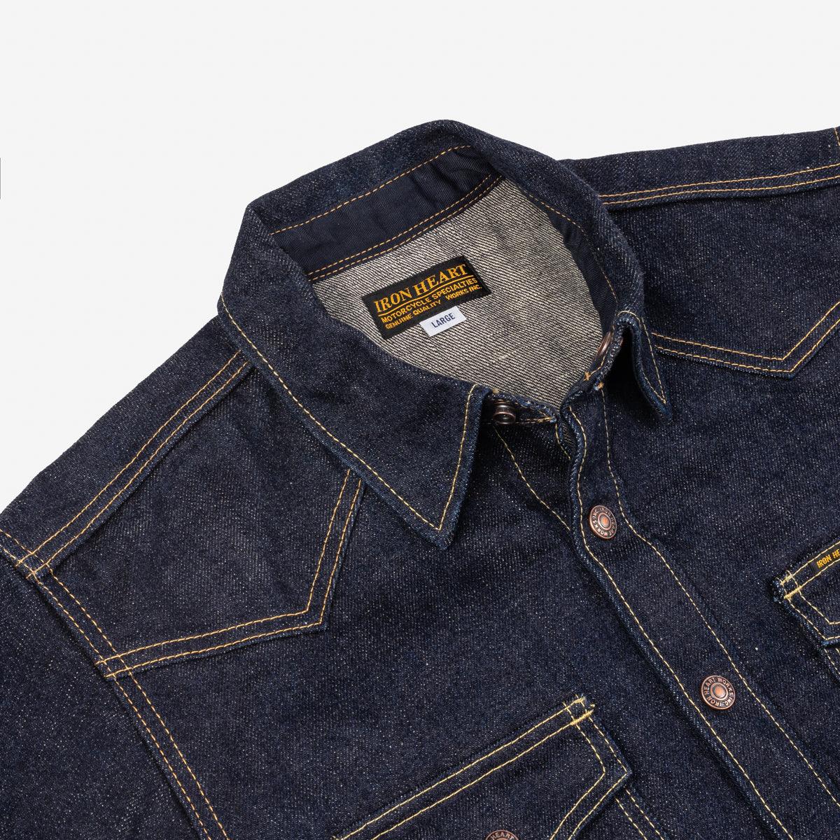 IHSH-292-IND - 18oz Vintage Selvedge Denim CPO Shirt Indigo