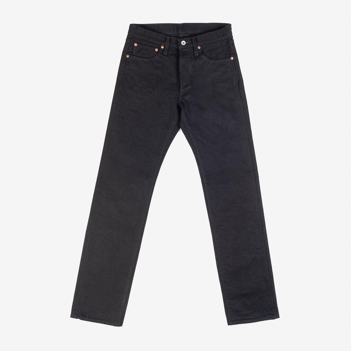 IH-634S-142bb - 14oz Selvedge Denim Straight Cut Jeans Black/Black