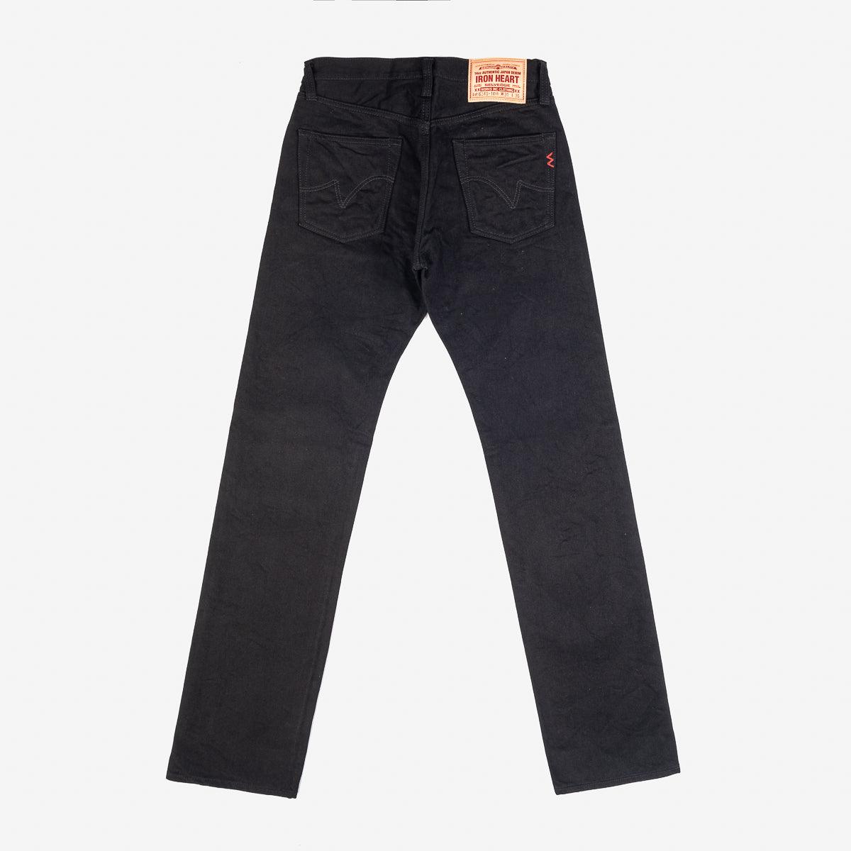 IH-634S-142bb - 14oz Selvedge Denim Straight Cut Jeans Black/Black