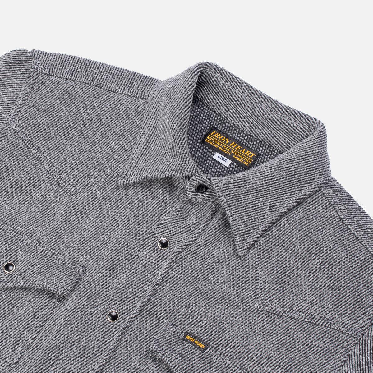 IHSH-254-GRY - Top Dyed Heavy Kersey Western Shirt - Grey