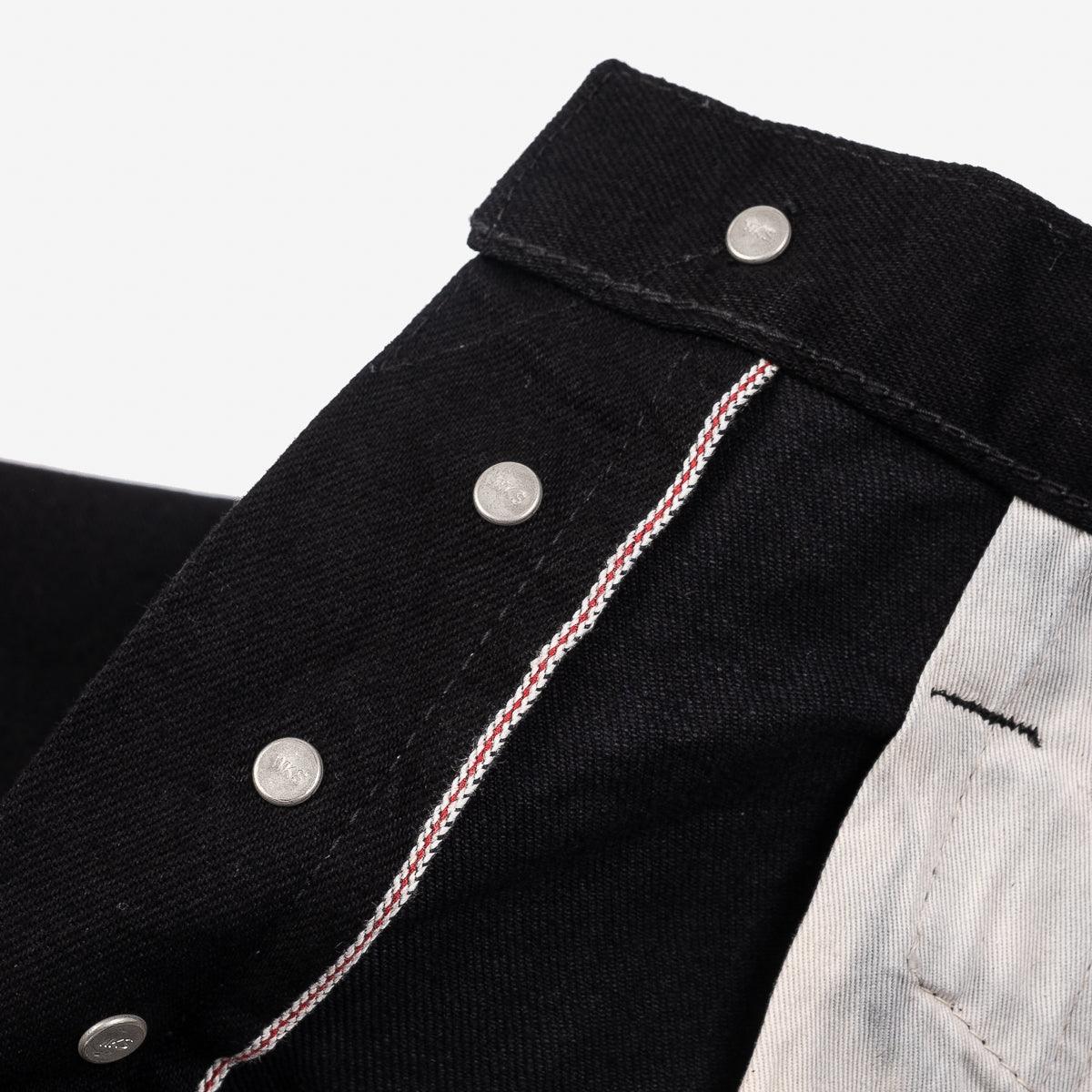 IH-634S-142bb - 14oz Selvedge Denim Straight Cut Jeans Black/Black