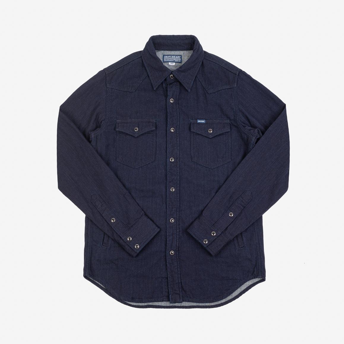 IHSH-347-IND - 10oz Double Cloth Denim CPO Shirt - Indigo