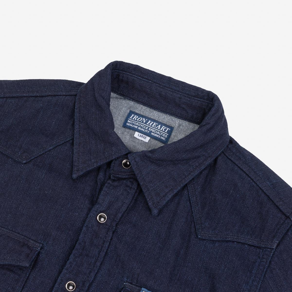 IHSH-347-IND - 10oz Double Cloth Denim CPO Shirt - Indigo