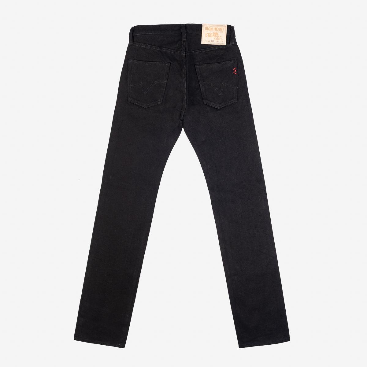 IH-666S-SBG - 21oz Selvedge Denim Superblack (Fades To Grey)