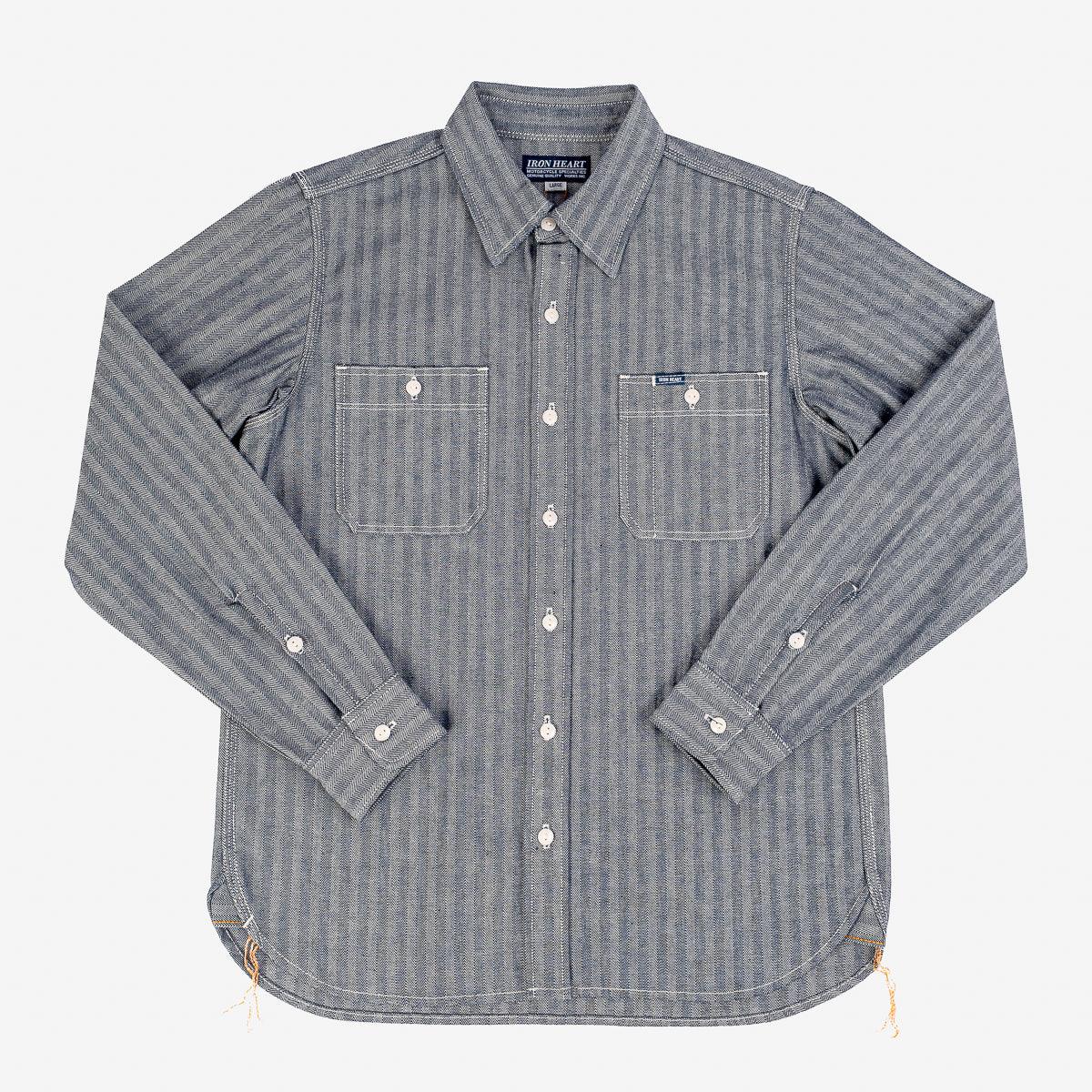 IHSH-308-IND - 12oz Herringbone Work Shirt Indigo