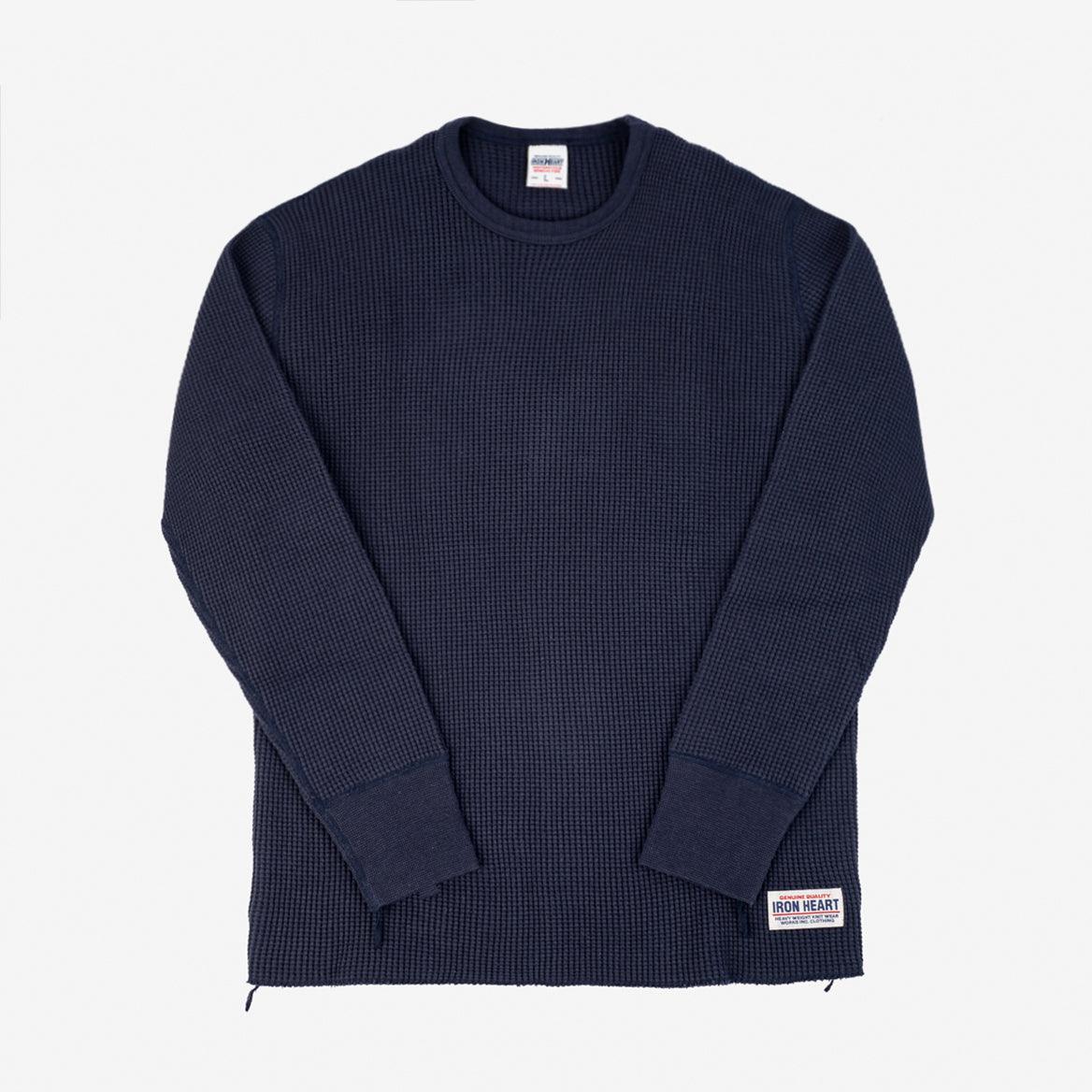 IHTL-1301-NAV - Waffle Knit Thermal Longsleeve Navy