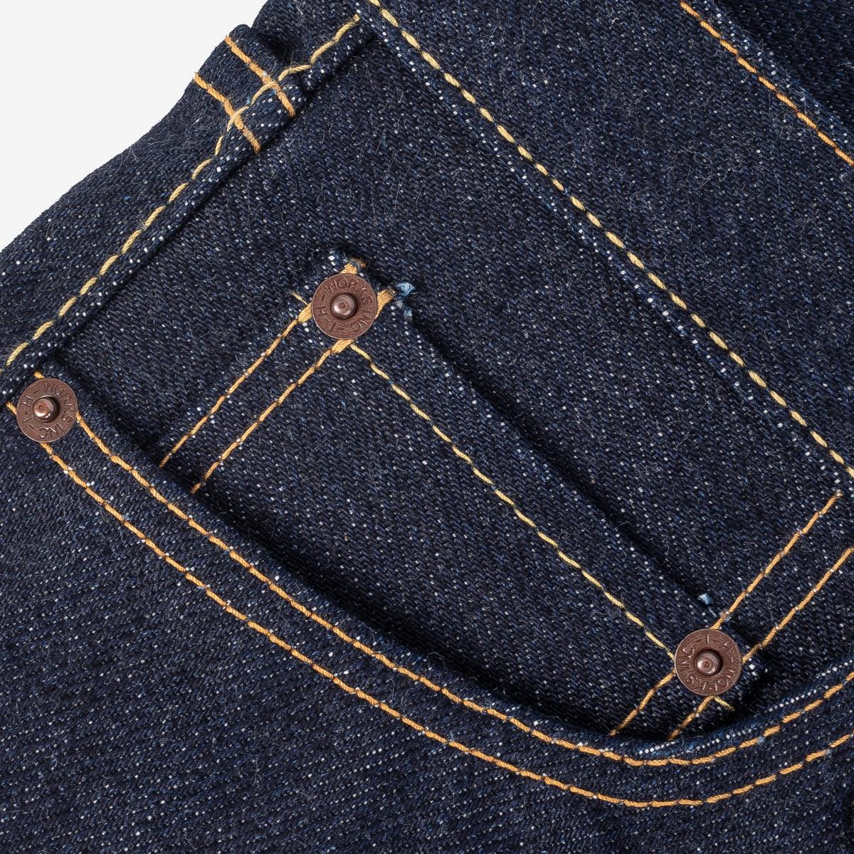 IH-666S-UHR - 21/23oz Ultra Heavy Raw Selvedge Denim Slim Straight Jeans Indigo