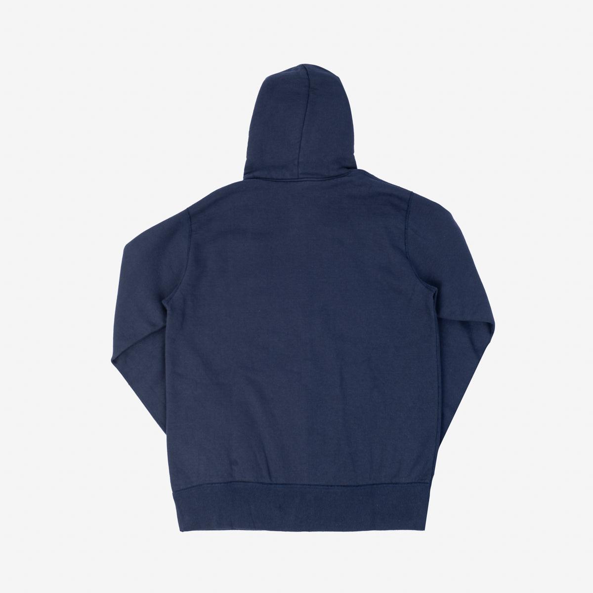 IHSW-10-NAV - 14oz Ultra Heavyweight Loopwheel Cotton Zip Up Hoodie - Navy