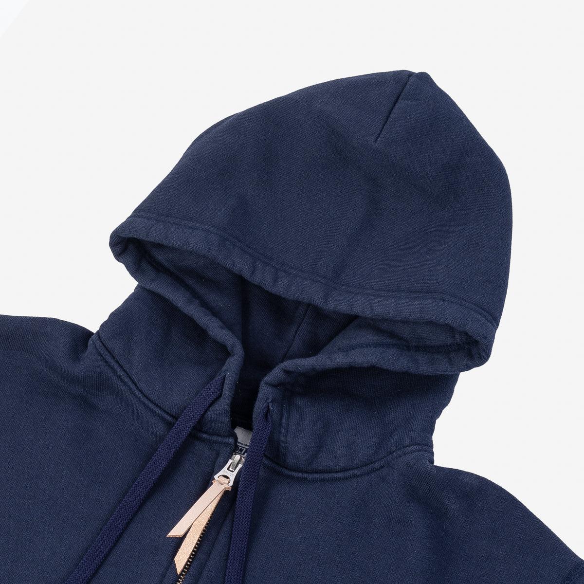 IHSW-10-NAV - 14oz Ultra Heavyweight Loopwheel Cotton Zip Up Hoodie - Navy