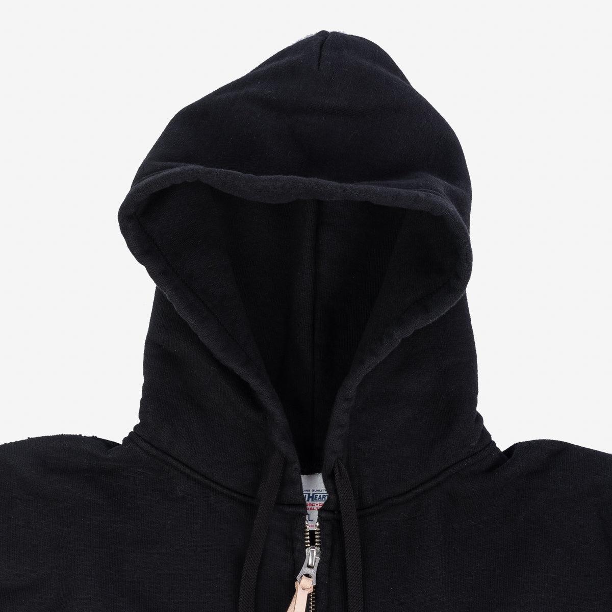 IHSW-10-BLK - 14oz Ultra Heavyweight Cotton Zip Up Hoodie Black