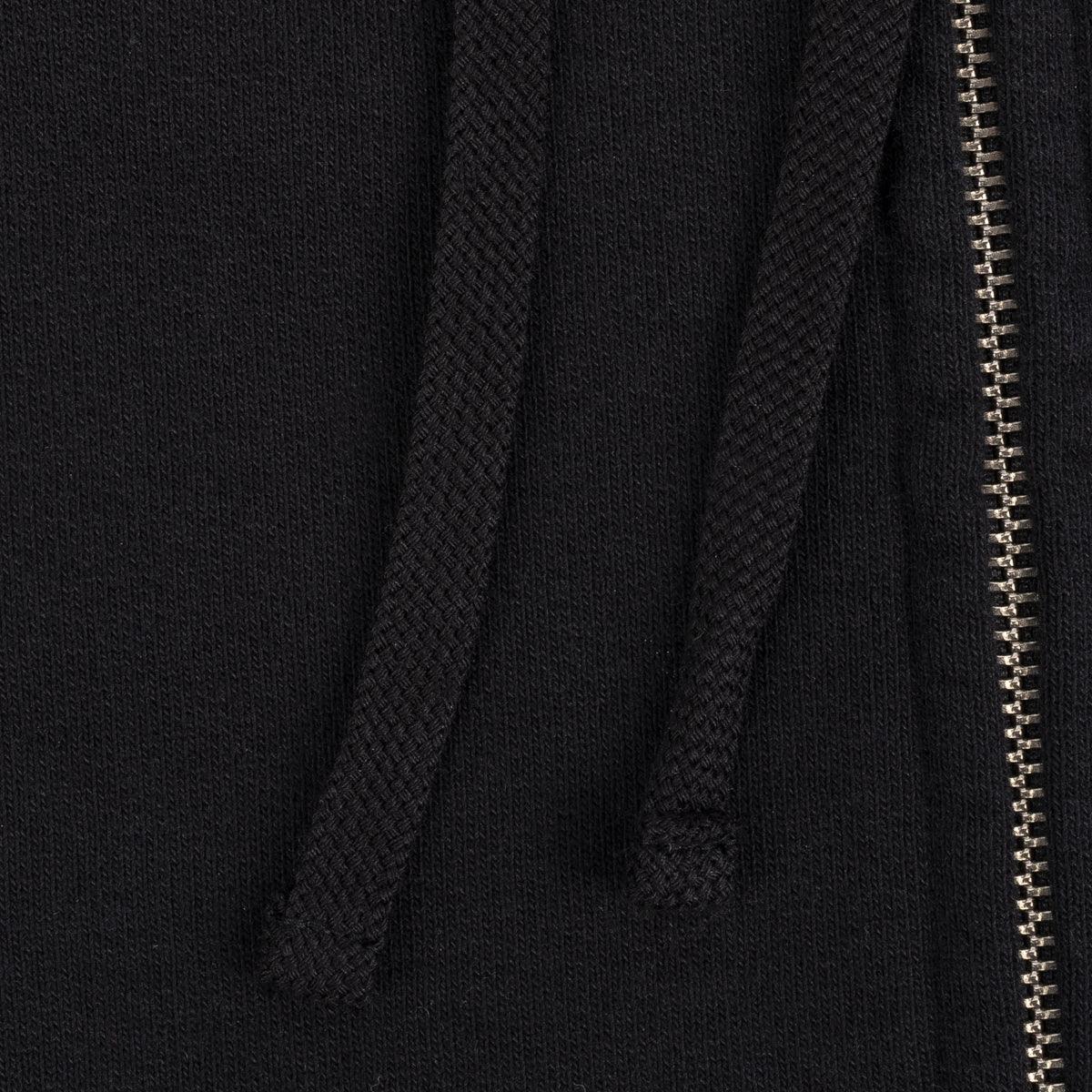 IHSW-10-BLK - 14oz Ultra Heavyweight Cotton Zip Up Hoodie Black