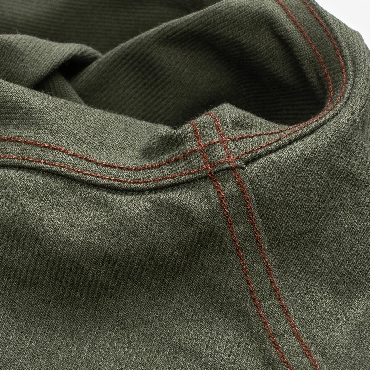 IHSH-235-OLV - 13 oz Military Serge Western Shirt Olive