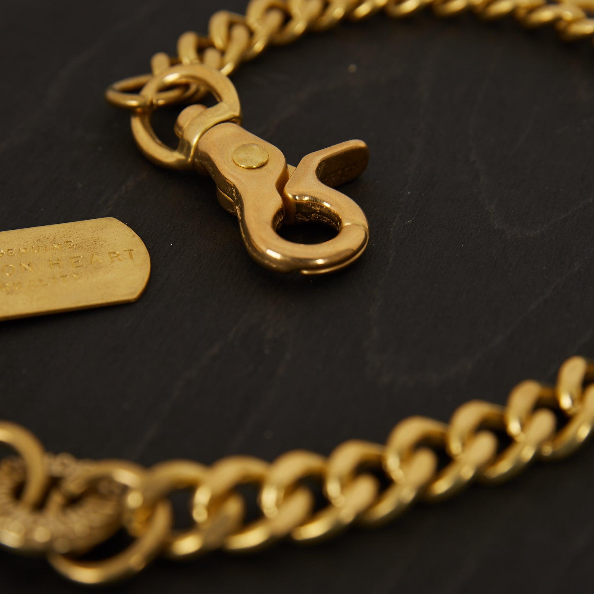 Brass-W15 - Wallet Chain with Large Clip Brass