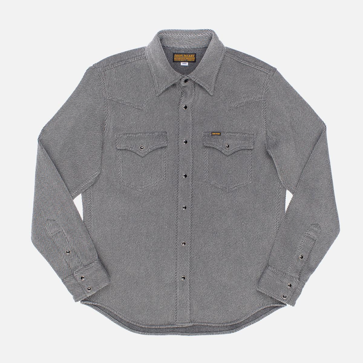 IHSH-254-GRY - Top Dyed Heavy Kersey Western Shirt - Grey