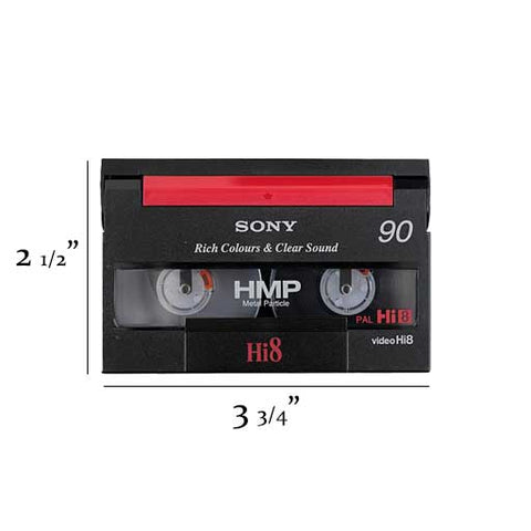 Hi8 tape dimensions