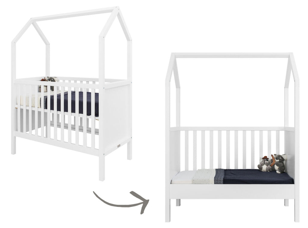 baan lening Winst Bopita Ledikant My First Bed House Wit | Complete Betaalbare Babykamers