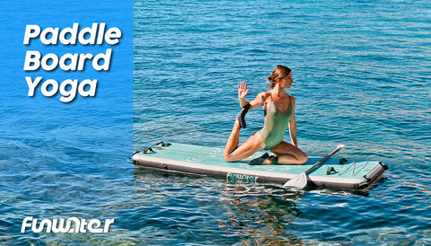 The Funwater inflatable paddle board is very suitable for people who want to yoga on water