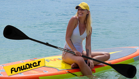 Funwater black paddle for stand up paddle board